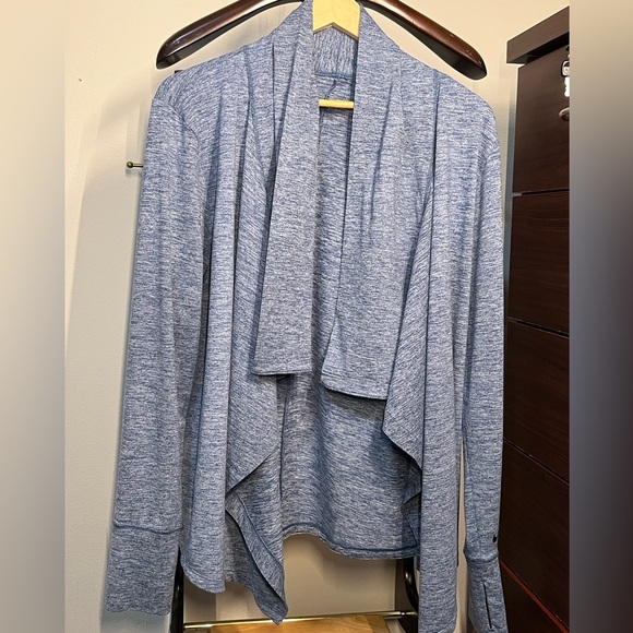 Nike Yoga Light Blue Draped Cardigan - Picture 2 of 5